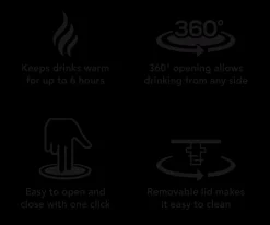 Fashion SCANPAN Termokrus 287 ml, - TO GO Black