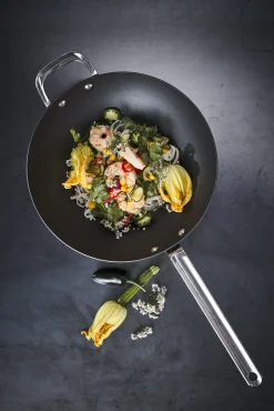 Hot SCANPAN 30 cm wok i omslag - Black Iron