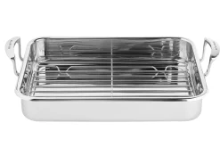 Discount SCANPAN 42x26 cm bradepande med rist - Impact